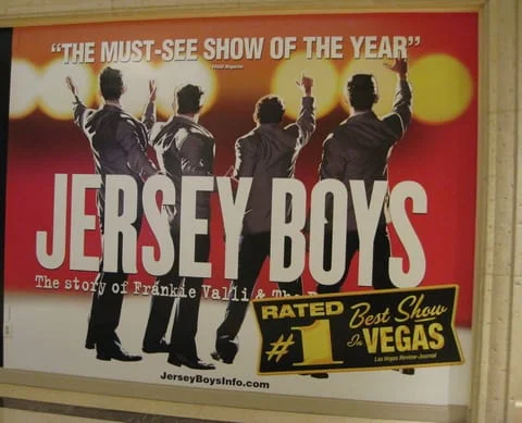 A poster for the Broadway show Jersey Boys